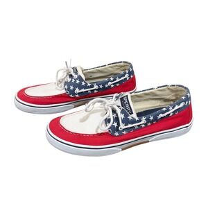 Sperry Bahama Mens 12M Patriotic Stars Stripes American Boat Shoes STS14518